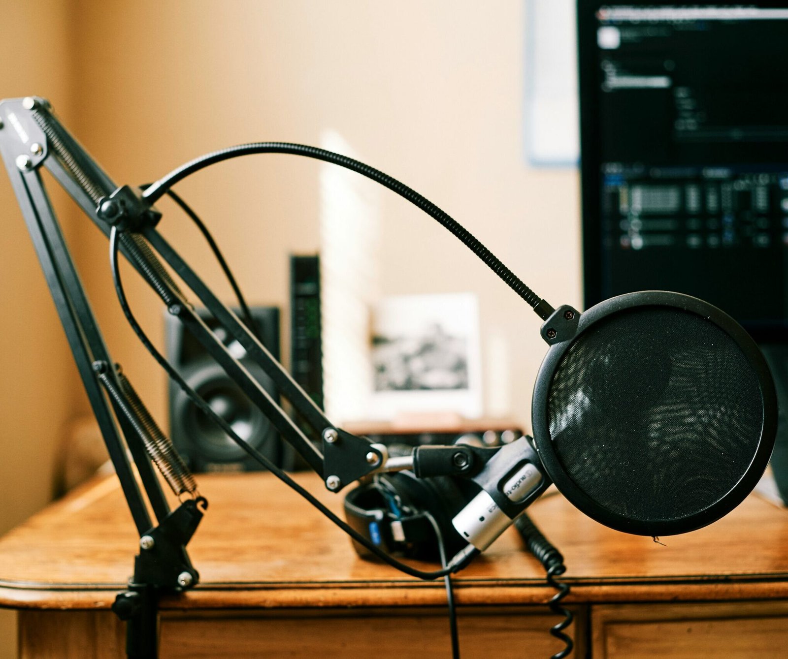 Image of studio mic setup
